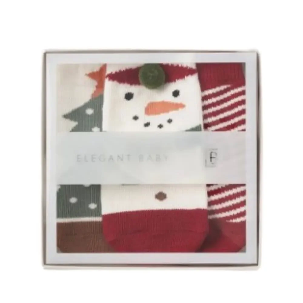 NEW Elegant Baby Christmas Socks 3 Pack, NWT